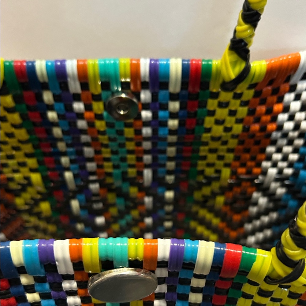 Multicolor Geometric Pattern Tote Bag - Picture 5 of 10
